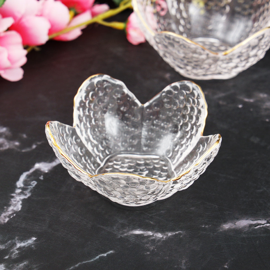 Deluxe Dessert Serving Glass Bowl Set of 7 Pcs